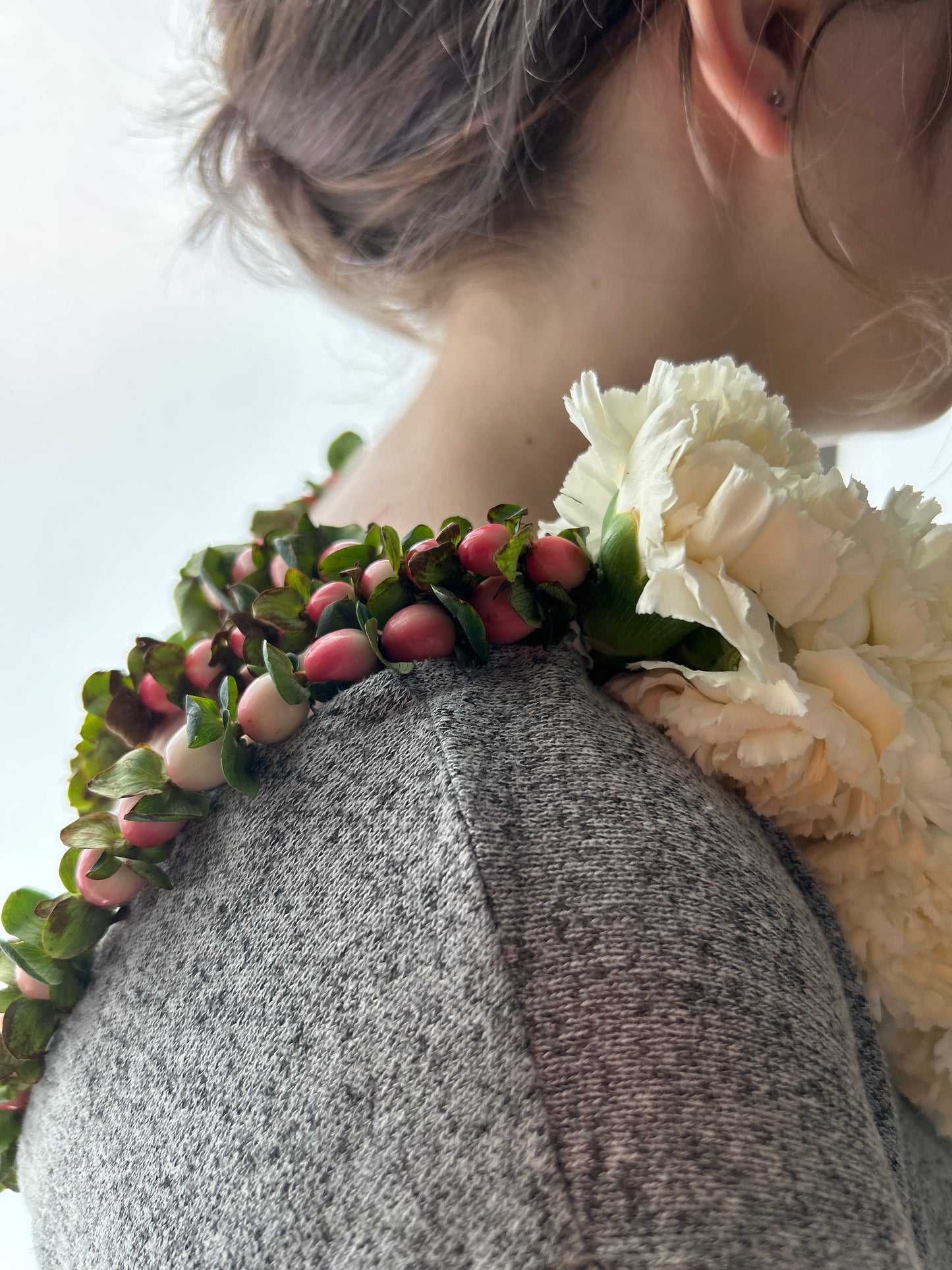 Carnation and Hypericum Lei