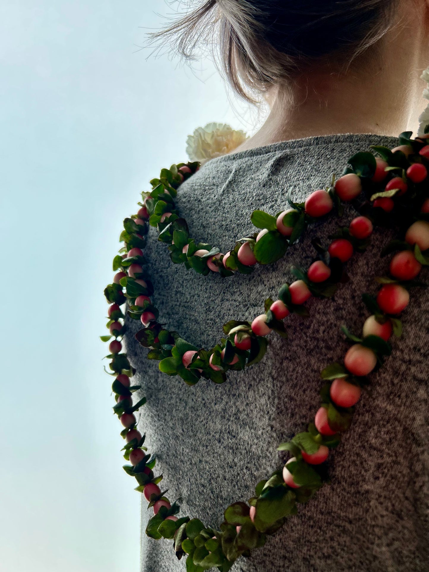 Carnation and Hypericum Lei